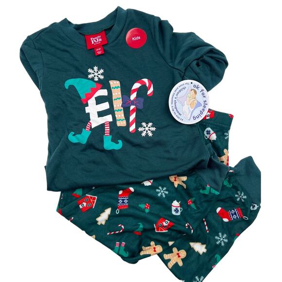 FAMILY PAJAMAS MACY'S TODDLER 2-PC ELFING CHRISTMAS HOLIDAY PJS SET SIZE 2T-3T - Picture 2 of 5